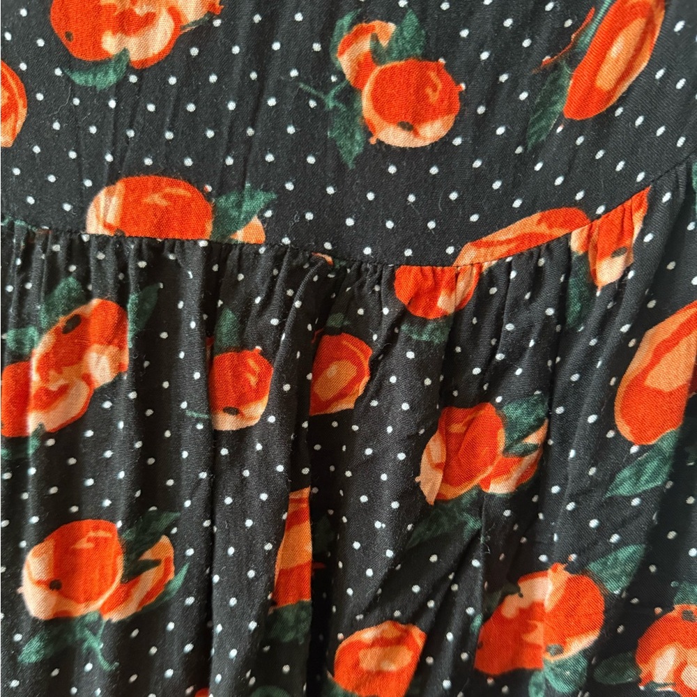 Sacred Hawk Peach Print Ruffle Mini Dress - Picture 6 of 9